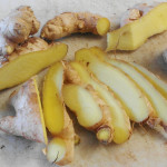 Ingwerknolle geschnitten